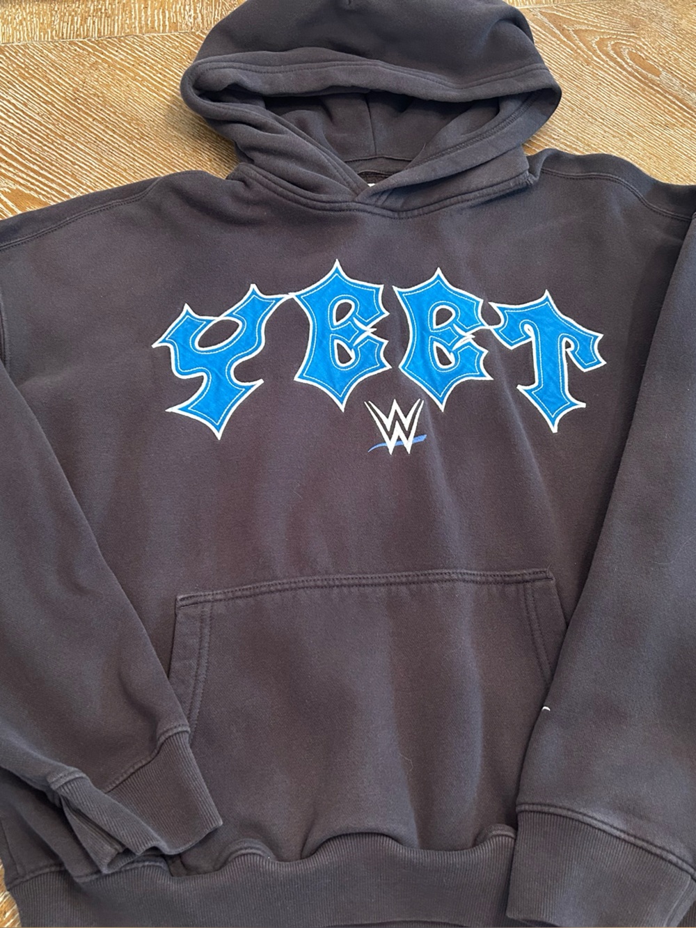 Men’s Hollister Black Hoodie with Blue Graphic Logo